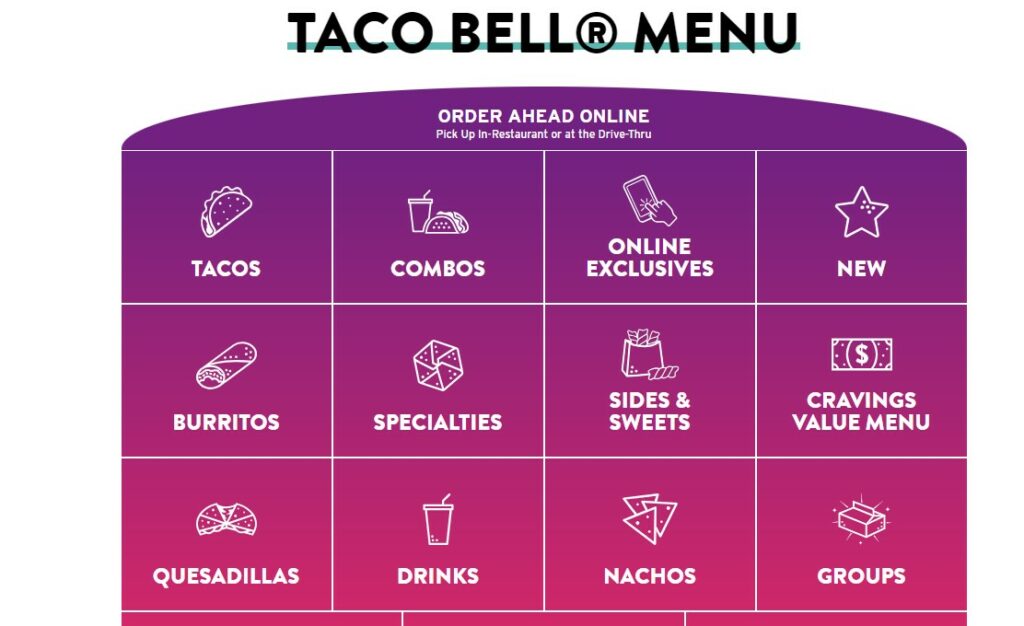 taco bell online order